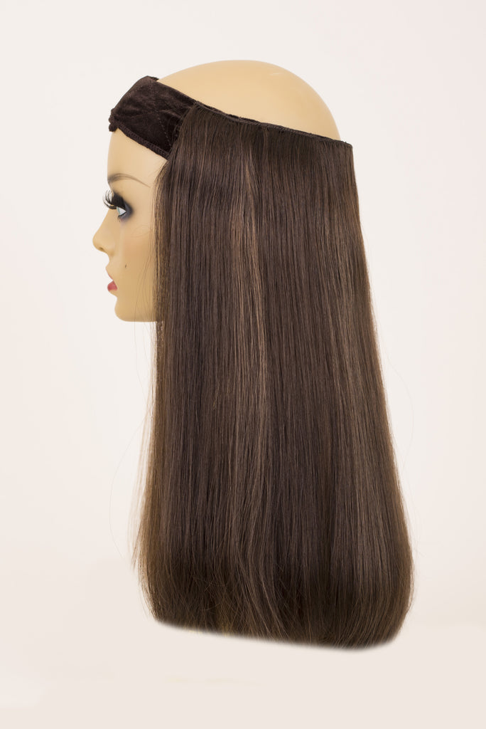 BANDit #4HL10 Medium Dark Brown with Ash Blonde Highlights Straight