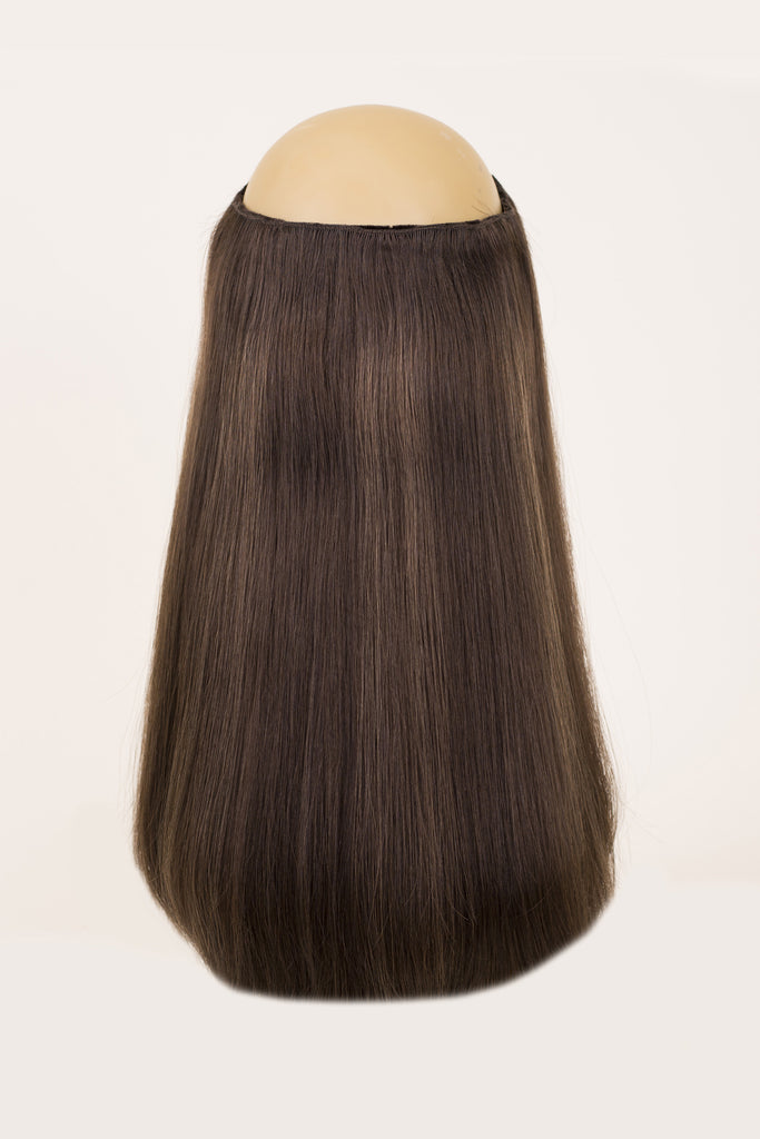 BANDit #4HL10 Medium Dark Brown with Ash Blonde Highlights Straight